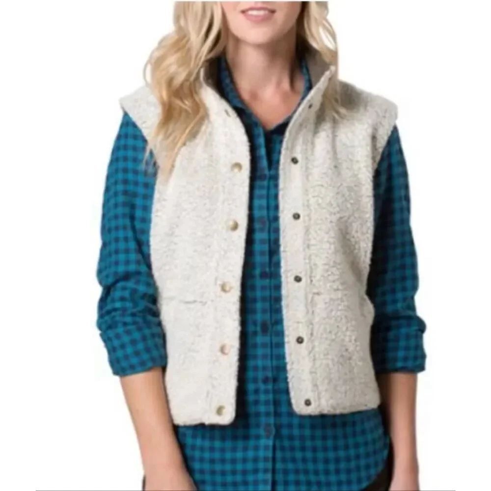 Toad&Co Sheridan Sherpa Vest | Tan in XS